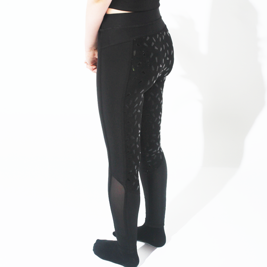 Mesh panel riding leggings